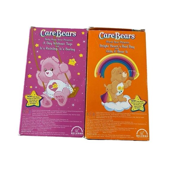 Lot of 2 Care Bears VHS Tapes Vintage Movies Y2K Family Kids Electronics - Picture 2 of 6
